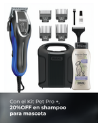 Kit cortadora de pelo mascota Pet-Pro Wahl + 20% off Shampoo hidratante
