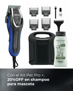 Kit cortadora de pelo mascota Pet-Pro+ Wahl + 20% OFF en Shampoo control de olores