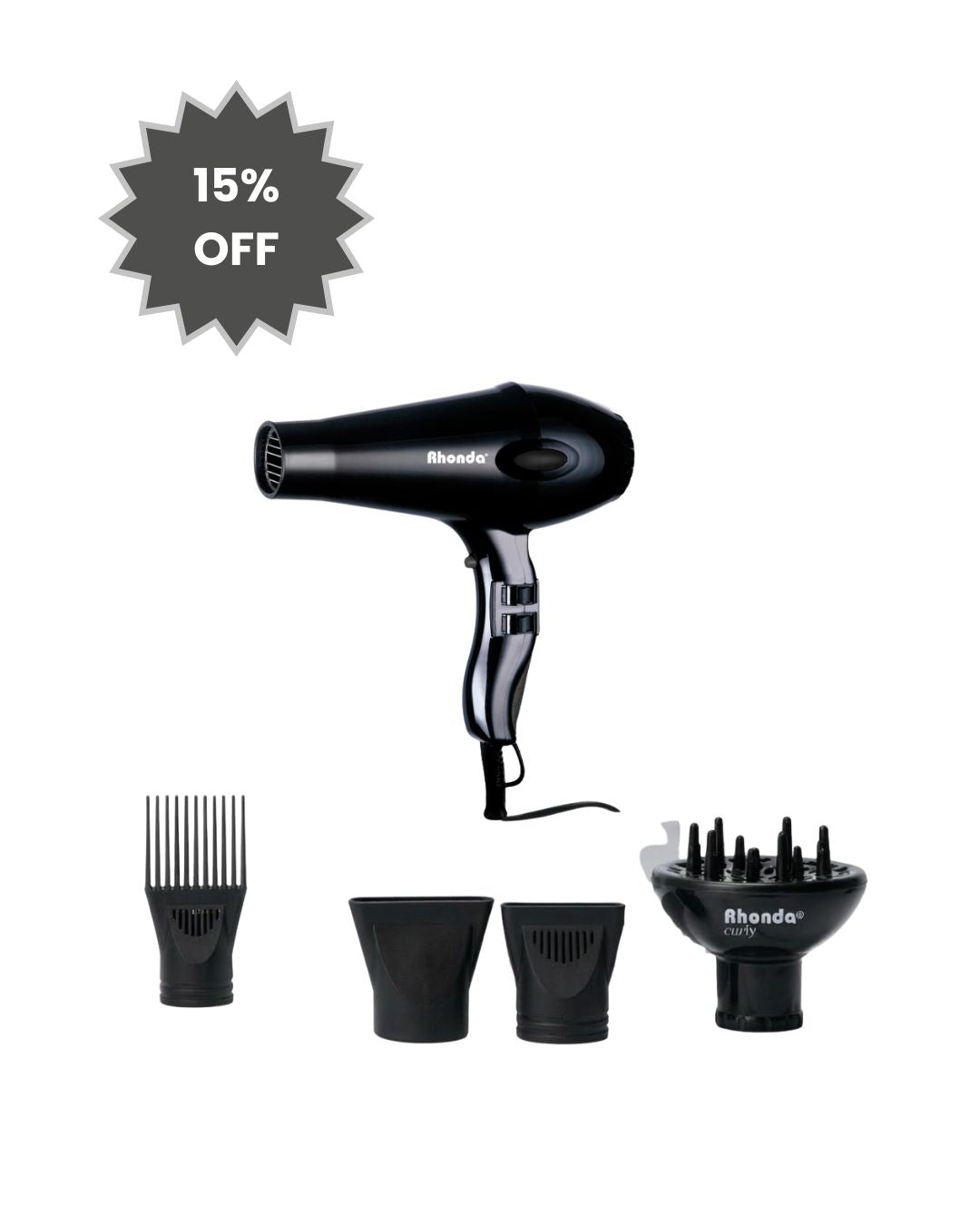 Kit Secador de pelo Rhonda Ionic