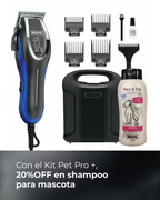 Kit cortadora de pelo mascota Pet-Pro+ Wahl + 20% OFF en Shampoo Anti pulgas