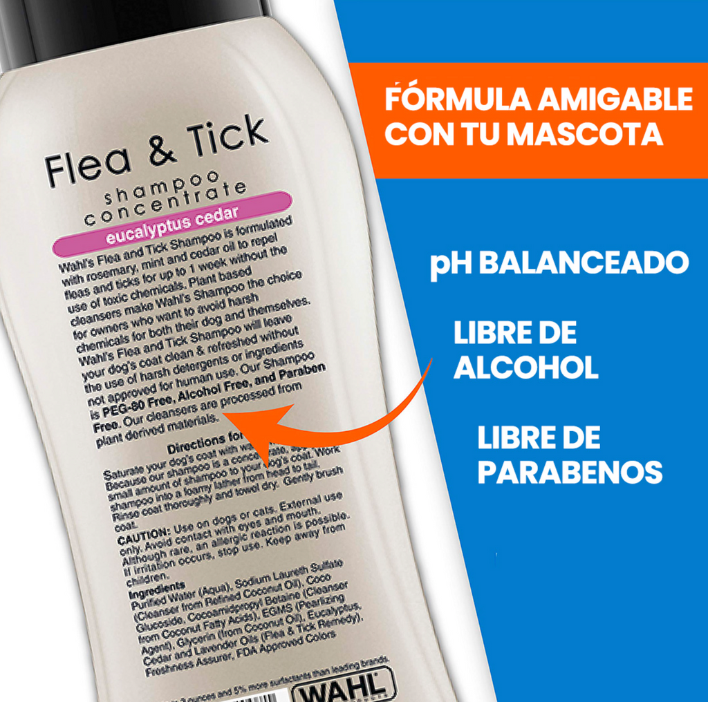 Shampoo Para Mascotas - FLEA & TICK SHAMPOO - Wahl