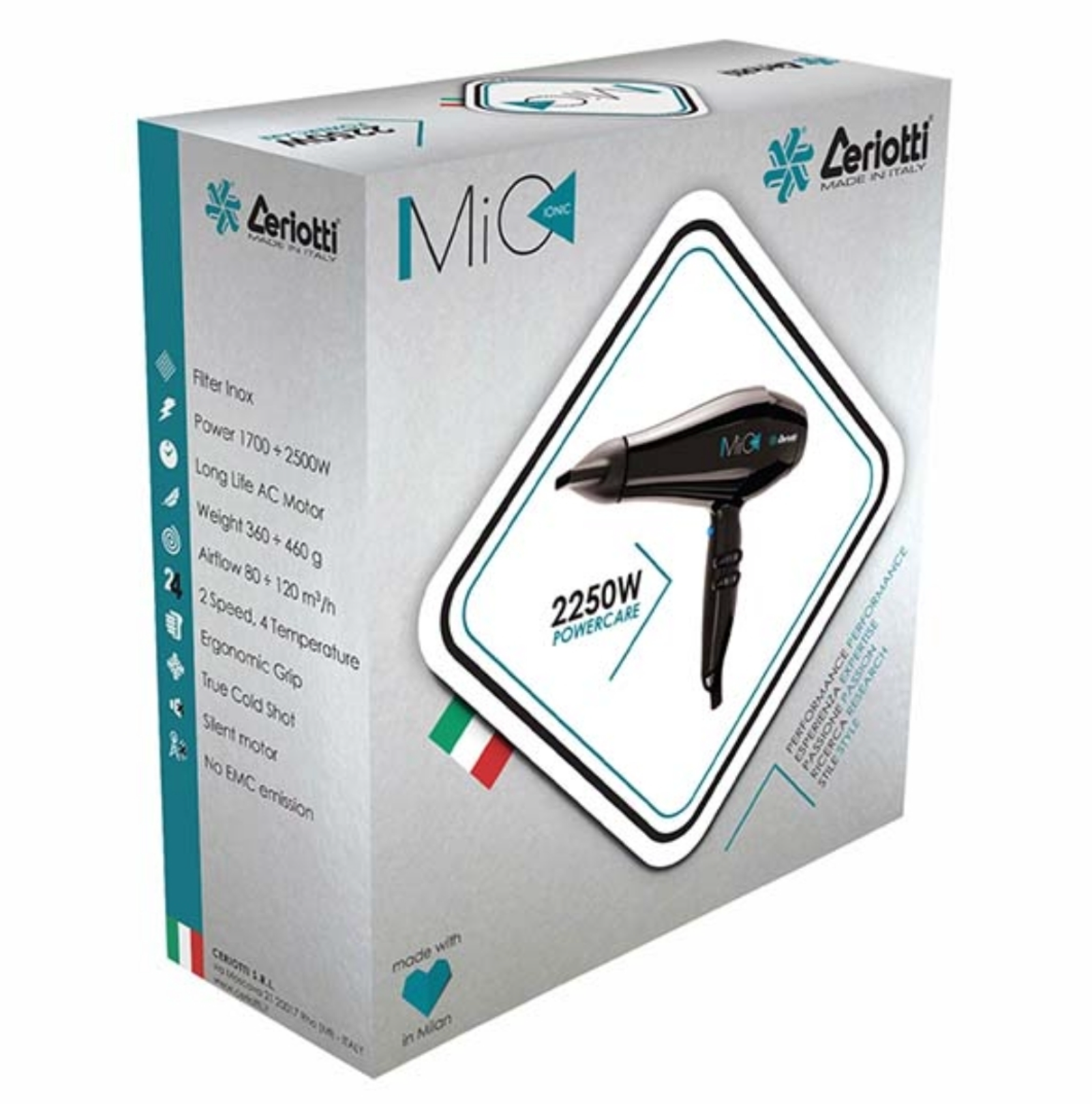Secador profesional CERIOTTI MIO IONIC 2250w
