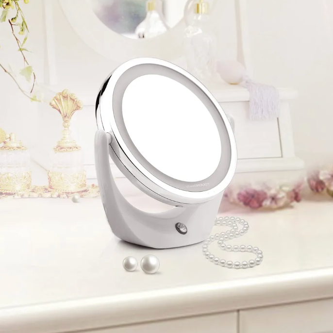 Espejo Con Luz Led Circular Reversible