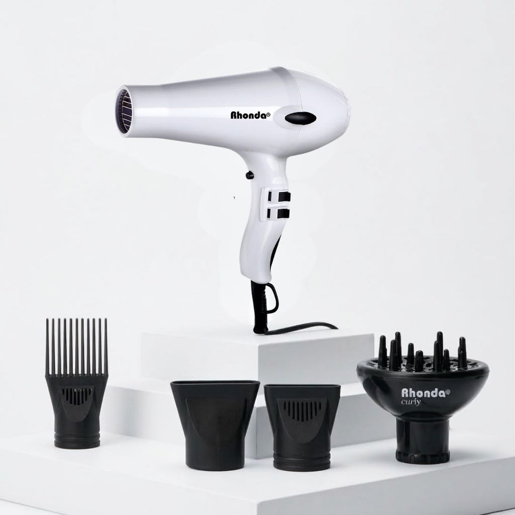 Kit Secador de pelo Rhonda Ionic - Negro