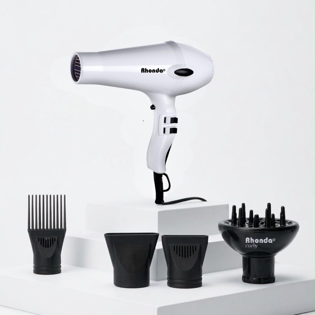 Kit Secador de pelo Rhonda Ionic - Negro