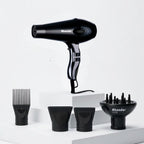 Kit Secador de pelo Rhonda Ionic - Negro